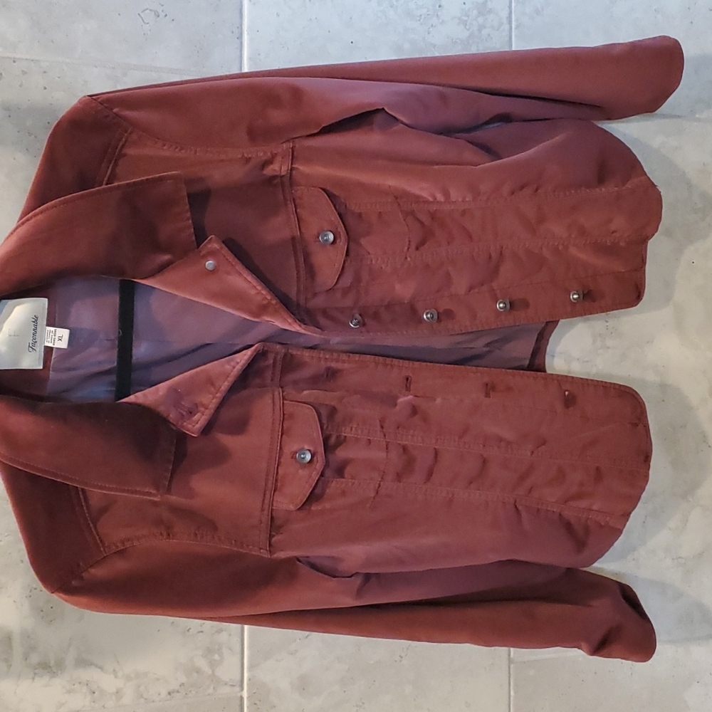 Faconnable jacket size XL, burgundy velvety texture - Picture 1 of 6